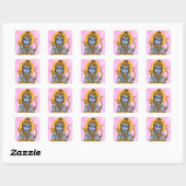 Kinder-Rama-sticker Vierkante Sticker (Vel)