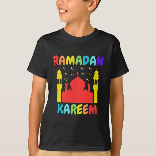 Kinder Ramadan Kareem voor Jongens Jeugd Ramadan M T-shirt (Voorkant)