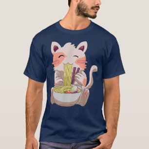 Kinder Ramen Cat Anime Bowl Kawaii Neko Japanse Bo T-shirt