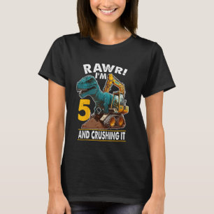Kinder Rawr I m 5 Dinosaurus 5e Verjaardag Graafma T-shirt