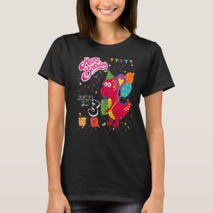 Kinder Rawr Ik ben 3 3e Verjaardag Rex Dinosaurus T-shirt