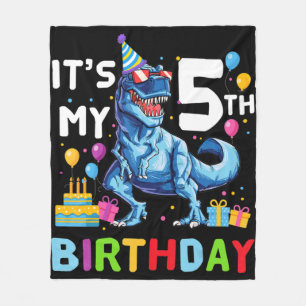 Kinder Rawr Ik ben 55e verjaardag T Rex Dinosaur Fleece Deken