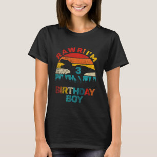 Kinder rawr im 3 dinosaurus 3e verjaardag jongen d t-shirt