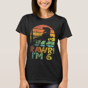 Kinder Rawr Im 6 Dinosaur Rex 6 jaar oude jongen 6 T-shirt