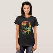 Kinder Rawr Im 7 Dinosaur Rex 7 jaar oude jongen 7 T-shirt (Voorkant volledig)