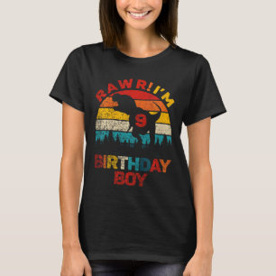 Kinder rawr im 9 dinosaurus 9e verjaardag jongen n t-shirt