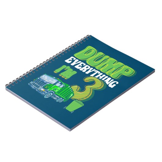 Kinder recyclingafval 3 jaar oud vuilnis 3rd notitieboek (Linkerzijde)