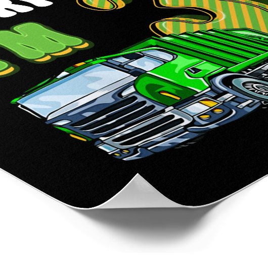 Kinder recyclingafval 3 jaar oud vuilnis 3rd poster (Hoek)