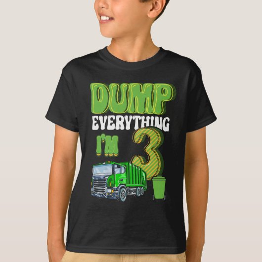 Kinder recyclingafval 3 jaar oud vuilnis 3rd t-shirt (Voorkant)