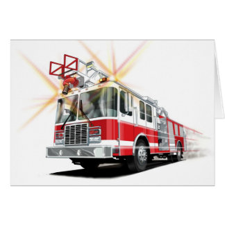 Kinder Red Fire Truck Card