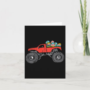 Kinder Red Monster Truck Eggs Easter Hunting Boy Kaart
