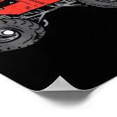 Kinder Red Monster Truck Eggs Easter Hunting Boy Poster (Hoek)