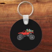 Kinder Red Monster Truck Eggs Easter Hunting Boy Sleutelhanger (Voorkant)