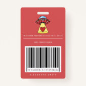 Kinder Red UFO-partij Alien Research Security Pass Badge (Achterkant)