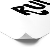 Kinder regel zwart-wit Poster (Hoek)