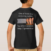 Kinder regelaar versus voettekst t-shirt (Achterkant)