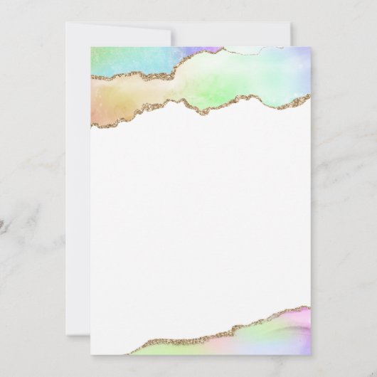 Kinder regenboog eenhoorn Verjaardag Kaart (Achterkant)