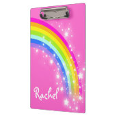 Kinder regenboog sterren roze genoemd klembord (Links)