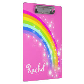 Kinder regenboog sterren roze genoemd klembord (Rechts)