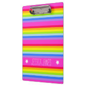 Kinder regenboog strepen roze volledige naam klemb klembord (Links)