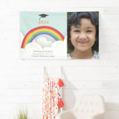 Kinder regenboog wolken kleuterschool Afstuderen F Spandoek (Insitu)