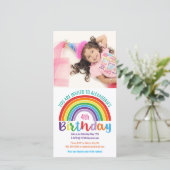 Kinder regenboogdag Aangepaste fotouitnodiging (Staand voorkant)