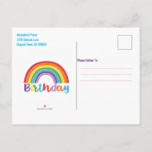 Kinder regenboogdag dames met kleurrijke meisjes uitnodiging briefkaart (Achterkant)