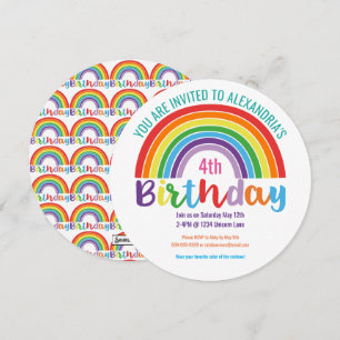 Kinder regenboogdag Kleurrijke  meisjes Kaart