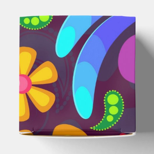 Kinder regenboogkleur abstract bedankdoosjes (Bovenkant)