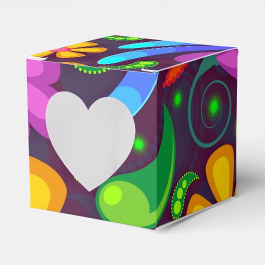 Kinder regenboogkleur abstract bedankdoosjes (Voorkant Zijde)