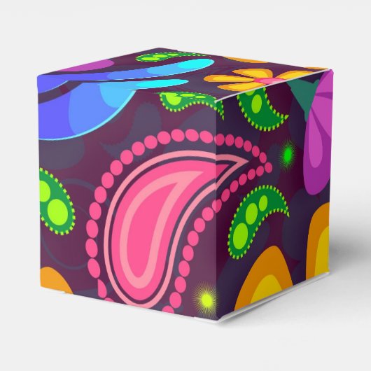 Kinder regenboogkleur abstract bedankdoosjes (Achterkant)