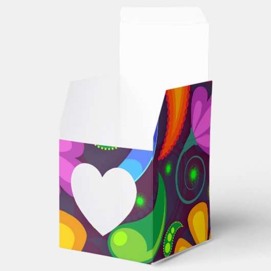 Kinder regenboogkleur abstract bedankdoosjes (Geopend)