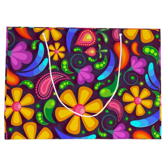 Kinder regenboogkleur abstract groot cadeauzakje (Achterkant)