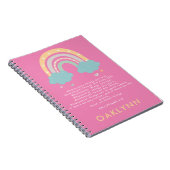 Kinder regenboogletterkunde Philippians 4 Verse 8 Notitieboek (Rechterzijde)