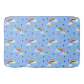 Kinder regenboogregendruppels badmat (Voorkant)