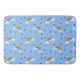 Kinder regenboogregendruppels badmat