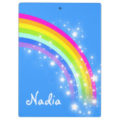 Kinder regenboogsterren hemelsblauw genoemd klembo klembord (Achterkant)