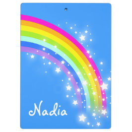 Kinder regenboogsterren hemelsblauw genoemd klembo klembord