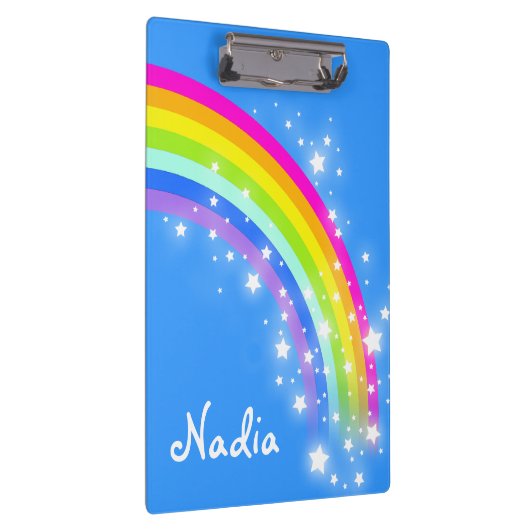 Kinder regenboogsterren hemelsblauw genoemd klembo klembord (Rechts)