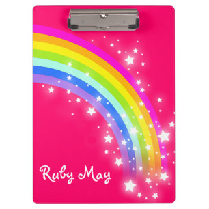 Kinder regenboogsterren roze roze, klembord genaam