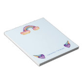 Kinder regenboogWaterverf | Naam toevoegen Notitieblok (Schuin)