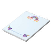 Kinder regenboogWaterverf | Naam toevoegen Notitieblok (Linkerzijde)