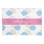 Kinder regenboogwolken Stoodle Pattern Hoesje Kussensloop (Voorkant)
