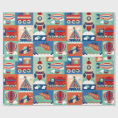 Kinder reizen cadeaupapier (Vlak)