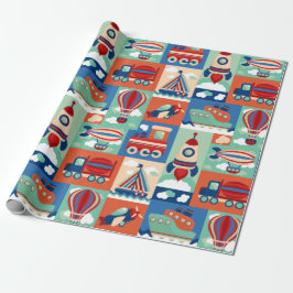 Kinder reizen cadeaupapier