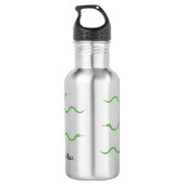 Kinder reptielen waterflesje met naam waterfles (Achterkant)