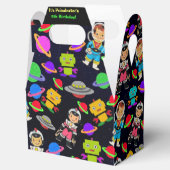 Kinder retro astronauten en robots gepersonaliseer bedankdoosjes (Geopend)