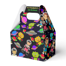 Kinder retro astronauten en robots gepersonaliseer