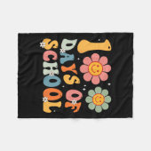 Kinder Retro Groovy 100 dagen Gelukkige 100ste dag Fleece Deken (Voorkant (Horizontaal))