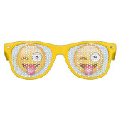Kinder Retro Party Emoji Shades Kinder Zonnebril (Voorkant)